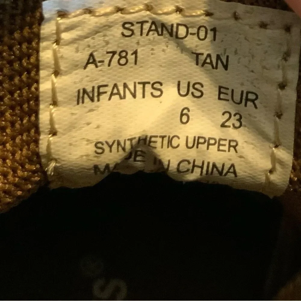 Akademiks Tan Baby Lace Up Ankle Boots Size 6